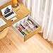 Yieach 8 Pack 6 Inch Tall Acrylic Drawer Divider for Clothes-Expandable from 12.3-18''-Adjustable Dresser Deep Drawer Dividers for Baby Clothing,Underwear,Clear in Drawer Separators for Kitchen,Office