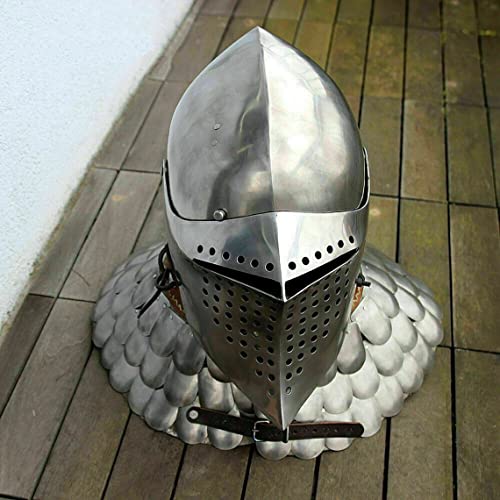 Moisés medieval de caballero en acero calibre 16 templado a mano 4
