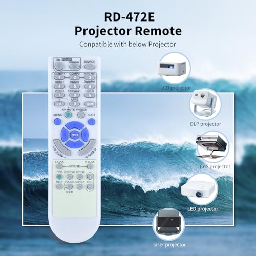 Télécommande RD-472E de rechange pour projecteur NEC P603X P604X - 2