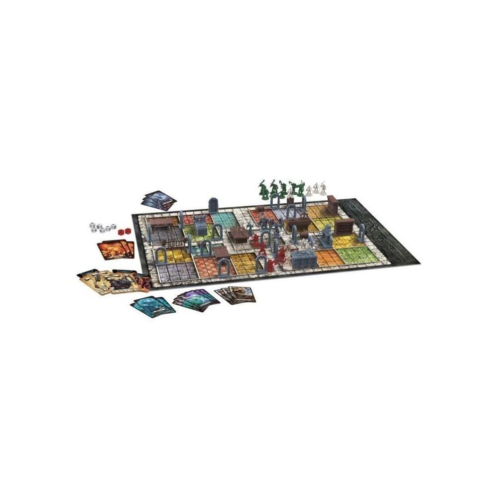 Avalon Hill HeroQuest, Jeu De Société pour Famille et Amis, D'Aventures Fantastiques Style Donjon, 2 À 5 Joueurs, À Partir De 14 Ans, Noir/Argenté