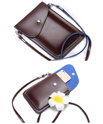 Tibes Cuoio mini PU Borsa a tracolla Cellulare