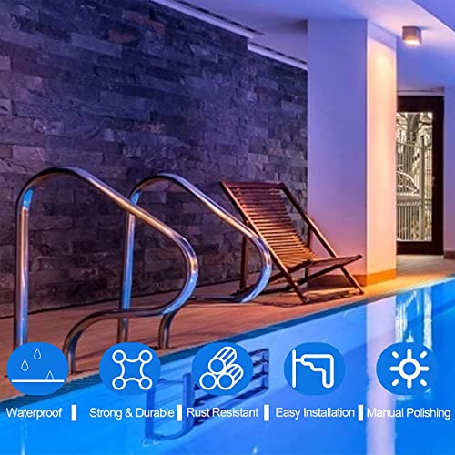 Barandal para escalera de piscina de acero inoxidable 22.4 pulg miniatura 3