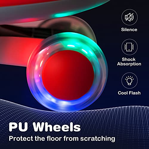 Image of HONEY JOY Wiggle Car, 2 in 1 Swing Car for Kids, LED PU Flashing Wheels, No Batteries, Gears or Pedals, Uses Twist, Turn, Ride On Toy for Toddlers Boys Girls 3 Years and Up (Red)