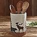 BLACK FOREST DECOR Timberland Moose & Bear Ceramic Utensil Crock