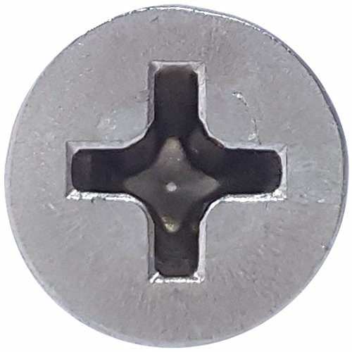 #8 x 5/8" Flat Head Wood Screws, Phillips Drive, Type 316 Marine Grade Stainless Steel, Full Thread, Bright Finish, Quantity 100 By Fastenere