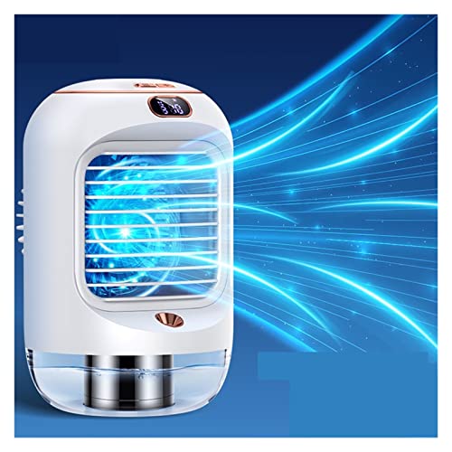 Ventilador para acampar portátil y recargable de 2000 mAh mini enfriador blanco de pie usb 5