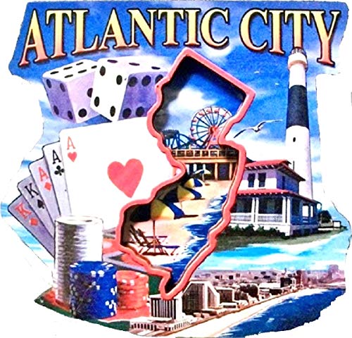 Imán para refrigerador Atlantic City New Jersey miniatura 1