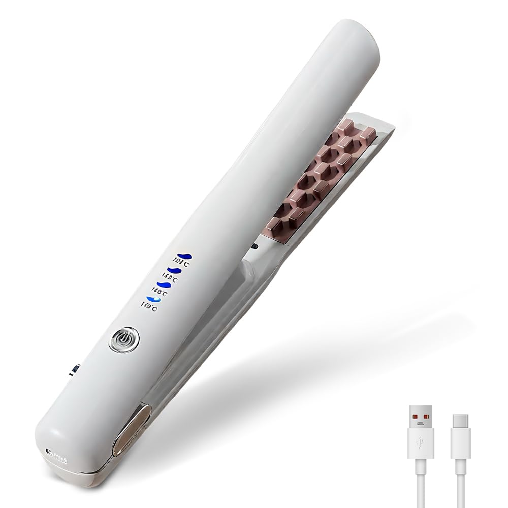 Pince à cheveux sans fil fer à sertir volumisant mini ondulateur portable en céramique 4 températures réglables rechargeable