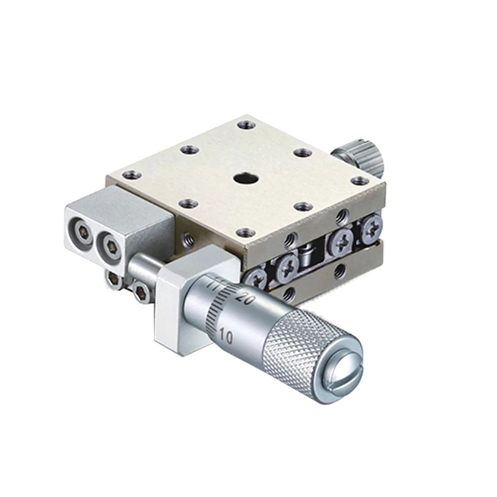 Tavolo Scorrevole micrometrico ASSE X LBX25-L Tavolo Scorrevole Ottico di traslazione da Laboratorio 25 * 25 mm in Acciaio Inossidabile Tavolo lineare a Spostamento Manuale (LBX25-L)