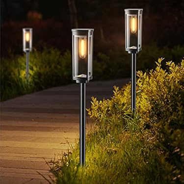 AMAZON - BITPOTT Solar Pathway Lights Bright, 8 Pack Outdoor Garden Landscape Lights Solar Powered Auto On/Off,Long Lasting Solar Yard Lights for Lawn Patio Walkway Driveway Decor