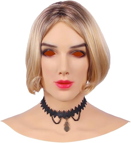 Miniatura 6 de Minaky Máscara de cabeza de silicona hecha a mano America Girl para Crossdresser Transgénero Disfraces Drag Queen