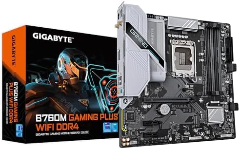 Carte Mère Intel 13e/14e Gen M.2 Carte Mère GIGABYTE B760M GAMING PLUS WIFI - Intel LGA 1700 DDR4 M-ATX Avec PCIe 4.0 Et WiFi 6 Carte Mère Ddr4