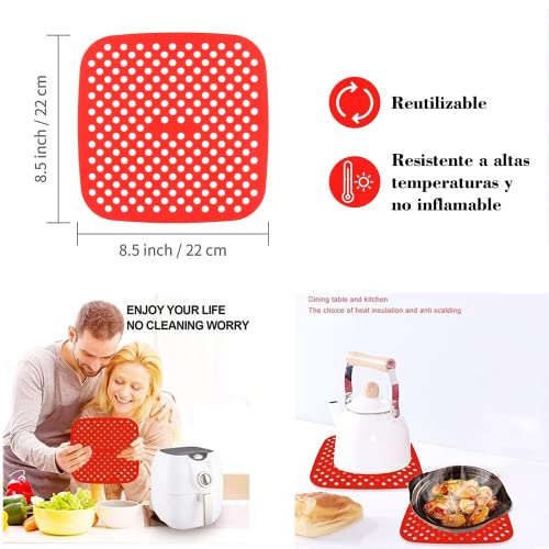 Young & Ming 2PCS Almohadilla de freidora de Aire Accesorios para Freidoras Sin Aceite Alfombrillas...