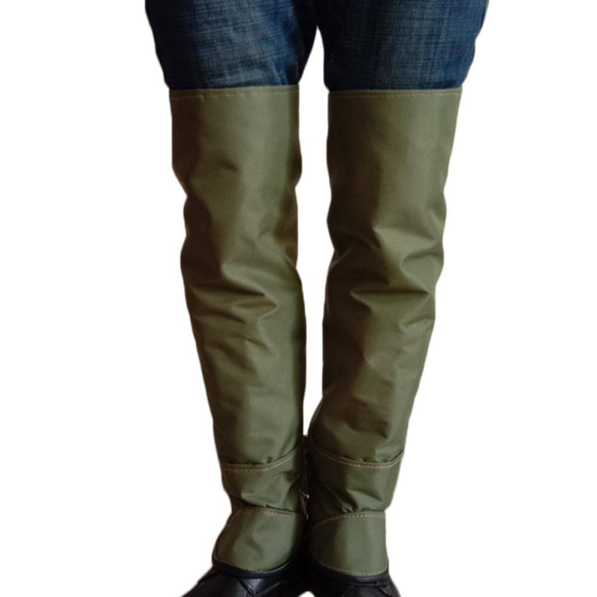 Homoyoyo Guêtres de Protection pour Jambes en Toile Verte, Imperméables