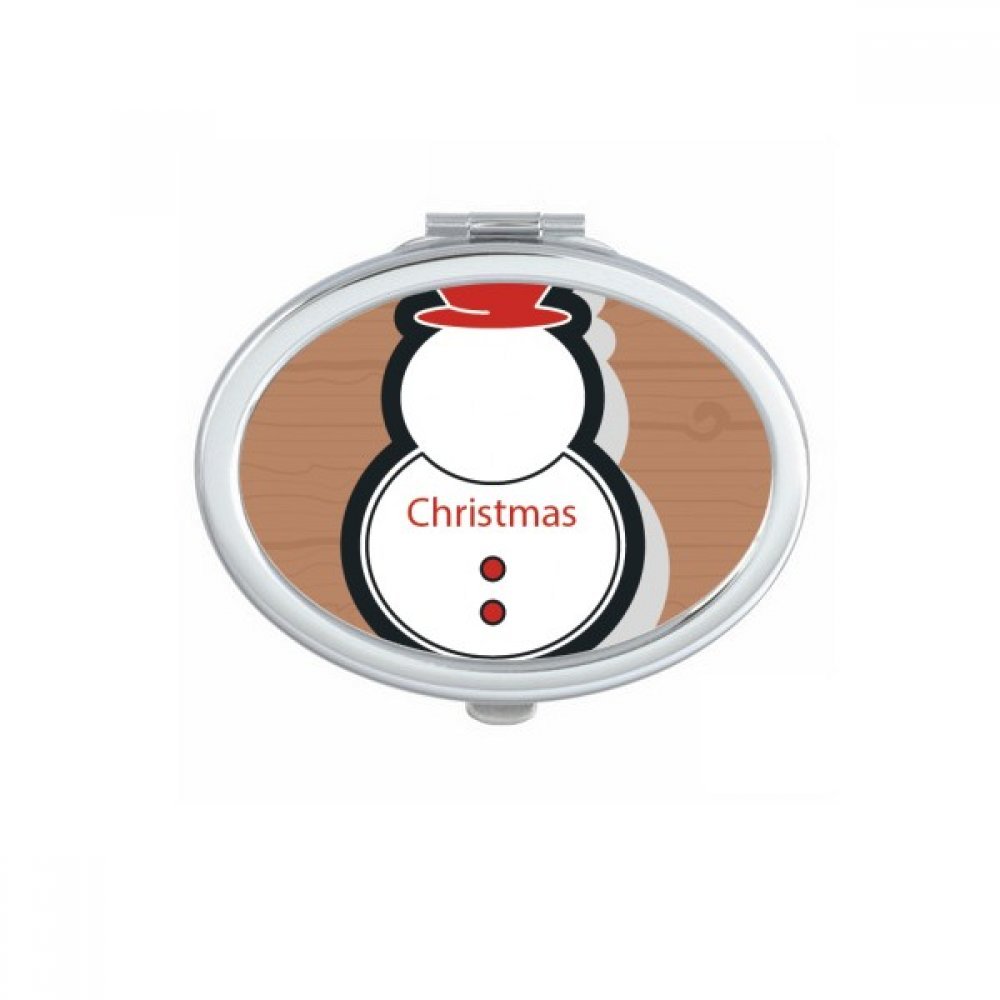 Miroir de poche portable petit miroir main compact ovale pour maquillage dessin animé