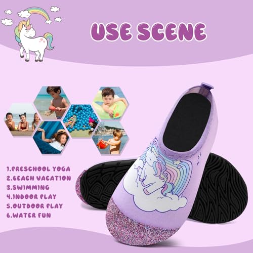 Image of Kids Water Shoes Girls Boys Outdoor Quick Dry Barefoot Aqua Socks for Toddler Sport Beach Swim Surf