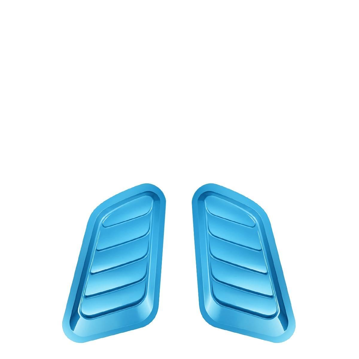 Blilo 2PCS Hood Air Vents, Hood Scoop Bonnet Intake Cover, Blue
