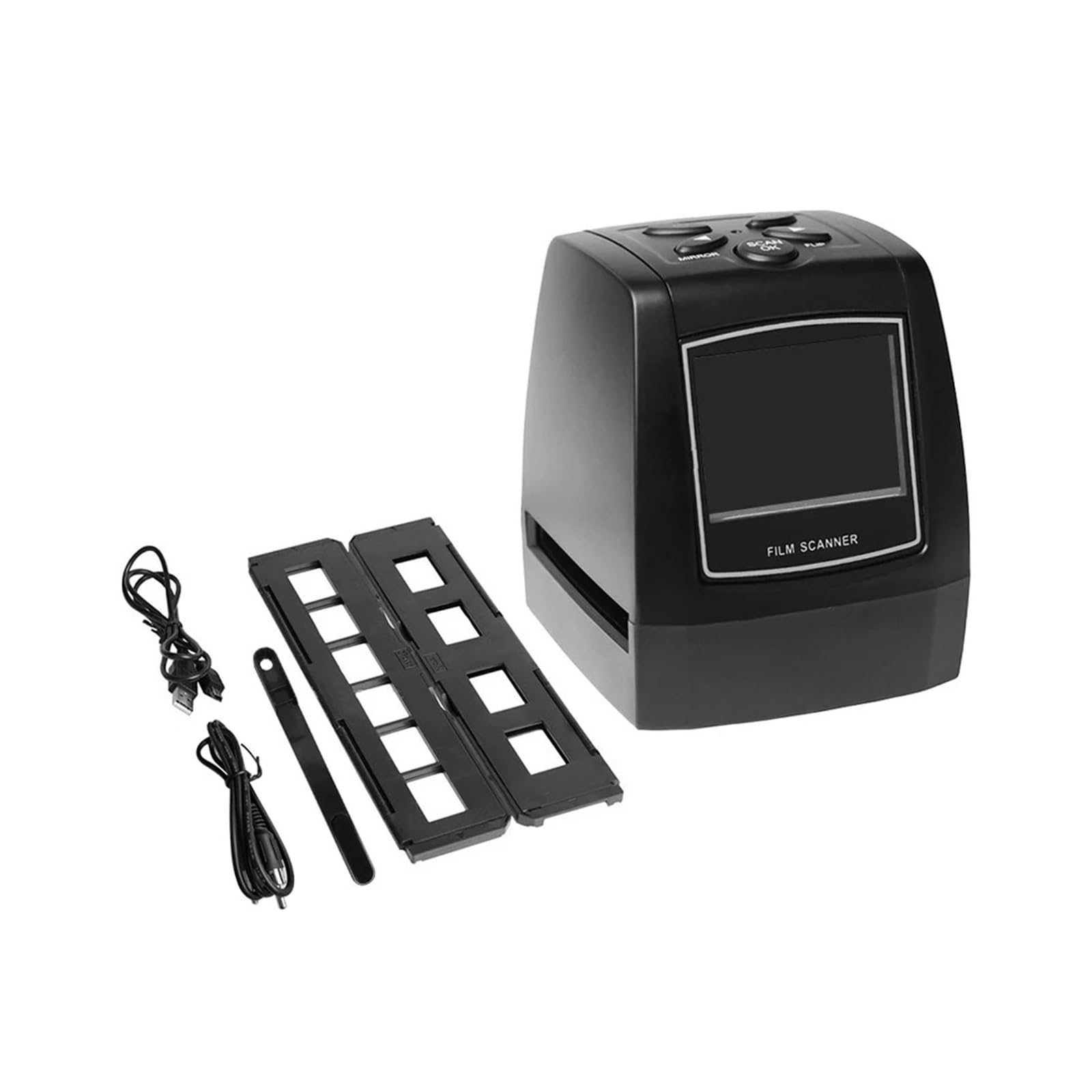 Escáner portátil de Negativos de película, convertidor de Diapositivas de 35/135 mm, Visor de imágenes Digitales con Pantalla LCD de 2,4" y Software de edición Integrado.