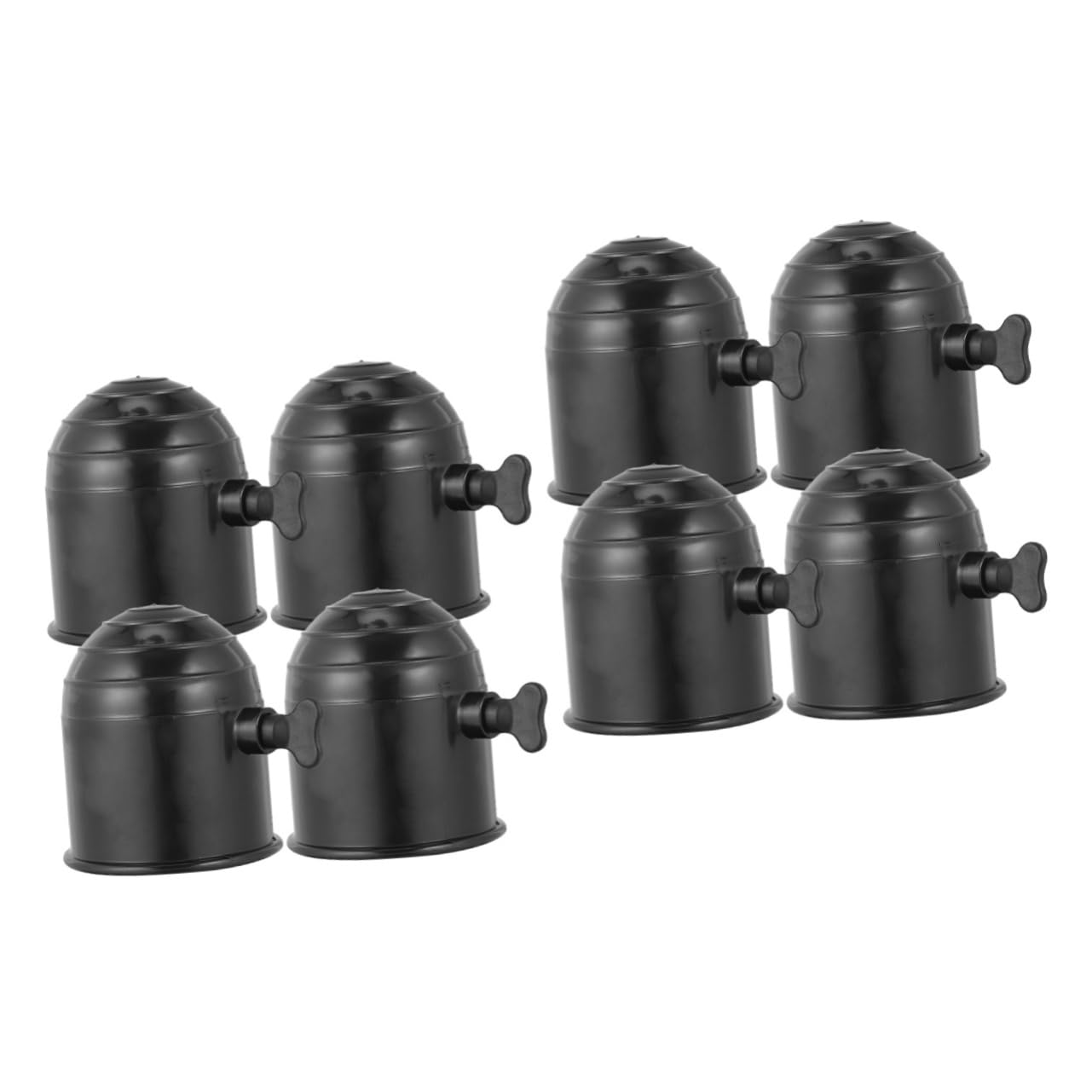 Ciieeo 2 Series Tapa Protectora De Cabeza Esférica Enganche Remolcar Cubrir Cromo Tráiler Anzuelos Accesorios De Remolque Cubierta De La Barra De Remolque Abdominales Negro 4 Piezas*2