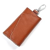 Aladin Leather Pocket Key Organizer Case with 6 Hooks & 1 Car Key Fob Holder