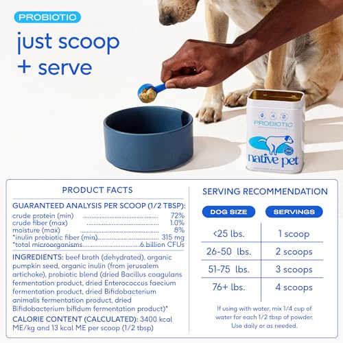 Image of Native Pet Omega 3 Fish Oil for Dogs 8Oz & Probiotics for Dogs 8.2Oz Powder Food Topper - Fish Oil & Dog Probiotic Powder - Supports Skin, Coat, Gut Health, Heart & Digestion - Vet Formulated