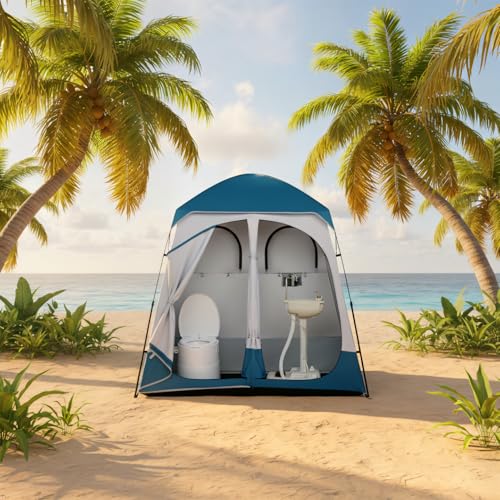 Carpa Ducha Camping Portátil 2 Habitaciones 90x90x48 pulgadas miniatura 4