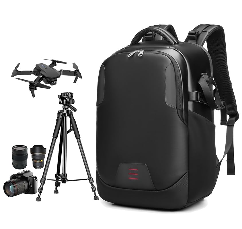 Mochila para câmera com compartimento para laptop, impermeável, grande, bolsa para câmera para câmeras DSLR para fotógrafos, mochila para mulheres, homens, fotografia ao ar livre, caminhadas, viagens,