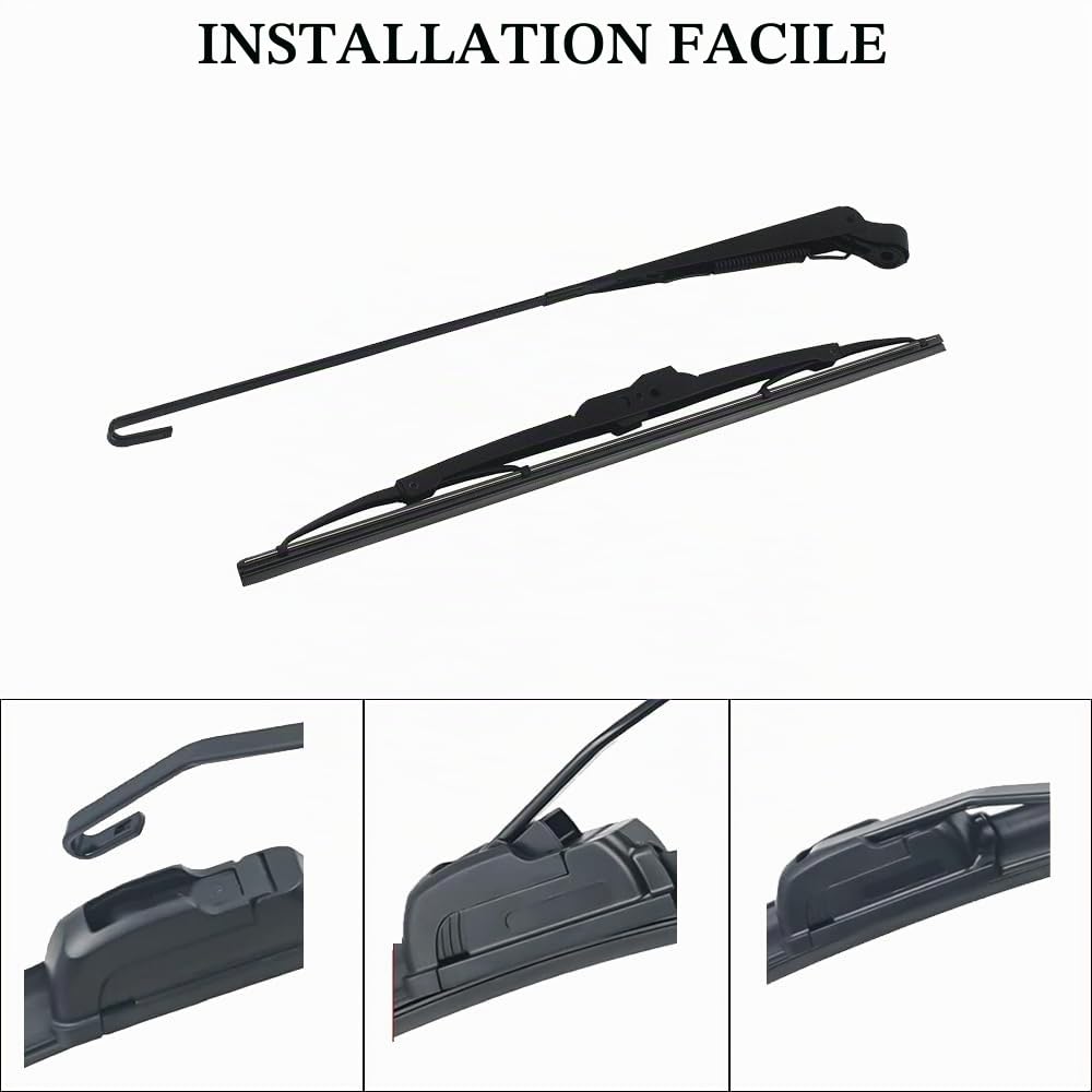 Essuie-glace électrique UTV, en polycarbonate, à revêtement dur, avec moteur 12 V, pour Polaris Ranger RZR 900, 1000, Can Am