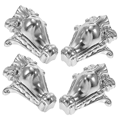 Tofficu 4 Piezas Protector de Esquinas Vintage para Cajas de Madera de Patas Decorativas de Aleación de Zinc Soporte Resistente y Elegante para Cajas de Joyería Pequeñas
