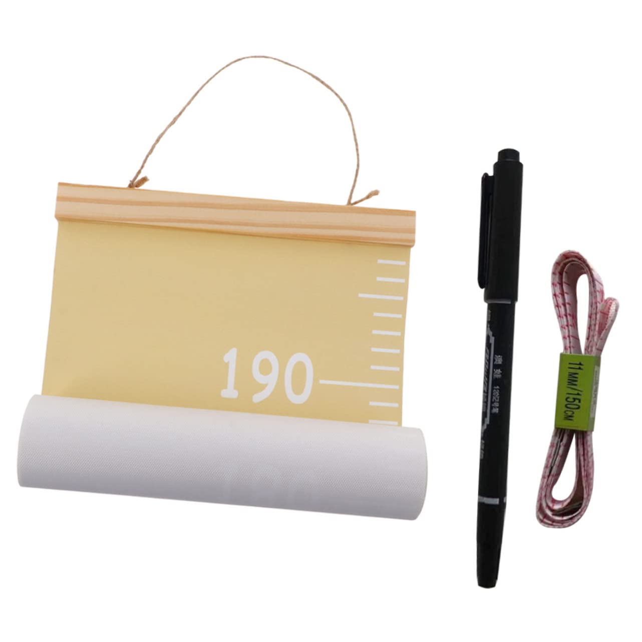 ERINGOGO 1 Set Height Ruler Grow Decor Canvas Large Educational Must Classroom Record Grade Chart Cartoon Measurement School Number Size Wood