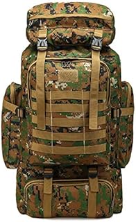AHJSN 80l Caccia Zaino da campeggio Alpinismo Unisex Viaggi Borse sportive all'aperto Zaini 72 * 34 * 17cm Camouflage 2
