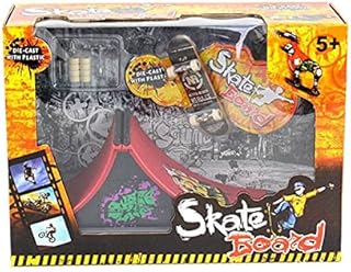 Aimeely Kids Stunt Finger Skateboard Playset Skate Ramp with Accessories Educational Gift 2#