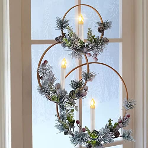 Amagic Led Taper Candles With Suction Cups, 6.3'' Brighter Flameless Window Candles, Built-In 6H Timer, Battery Operated Taper Candles For Christmas Decor, Flickering Candlesicks For Window, 12Pcs #TOP6