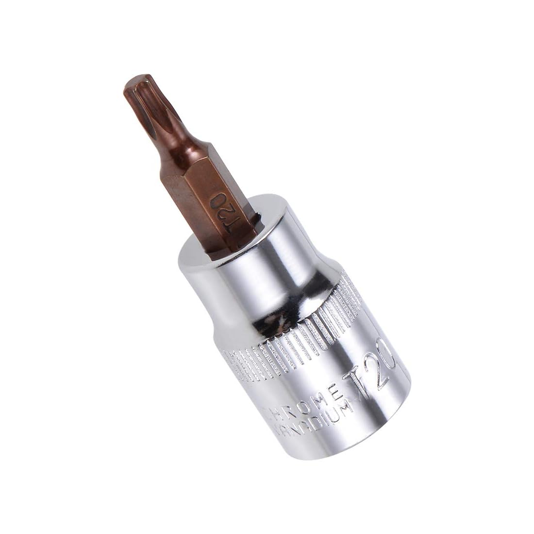 TA-VIGOR Torx Bit Socket, 3/8" Drive x T20 CR-V Key Socket, Premium S2 Steel Bits, Torx Bit with 48mm Length for Ratchet Wrench, Torque Wrench, Slide Bar, Impact Power Drills — image 1