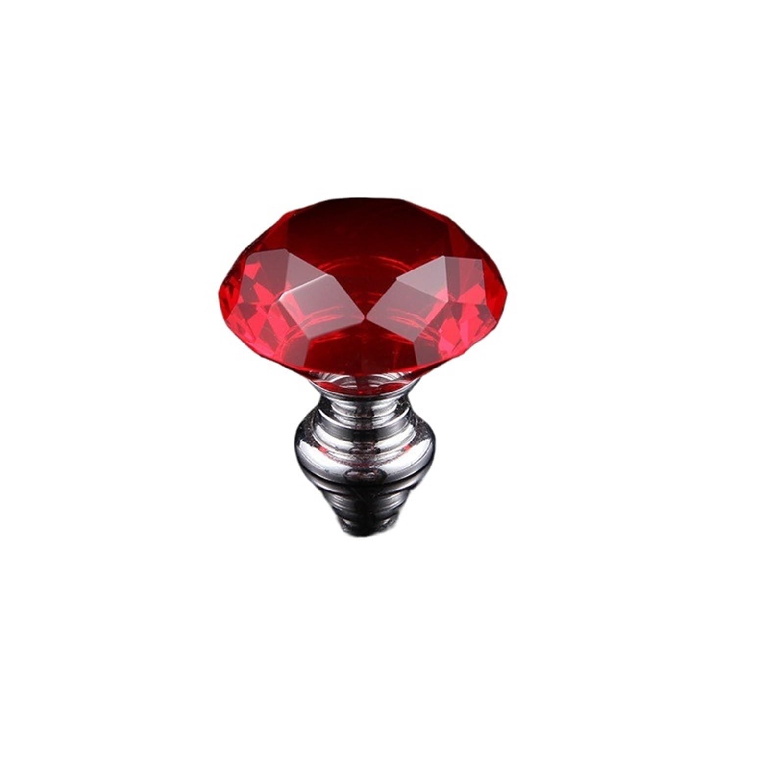 MWAHJU 6pcs 30mm Colorful Crystal Glass Knobs for Cupboard