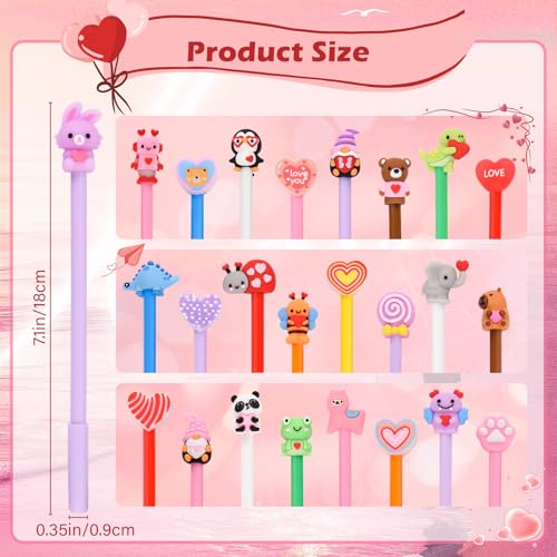 Bolígrafo Gel LiYiQ 50 Pzs Diseño Animal Día San Valentín miniatura 3