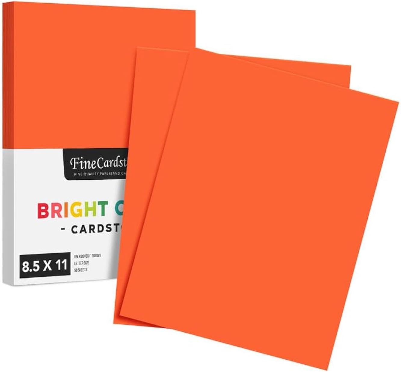 Black Premium Color Card Stock Paper | 50 Per Pack | Superior Thick 65-lb Cardstock, Perfect for School Supplies, Holiday Crafting, Arts and Crafts | Acid & Lignin Free | 8.5 x 11