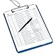 Herlitz 11226396 Klemmbrett, A4, opak mit Klemm-Mechanik, blau