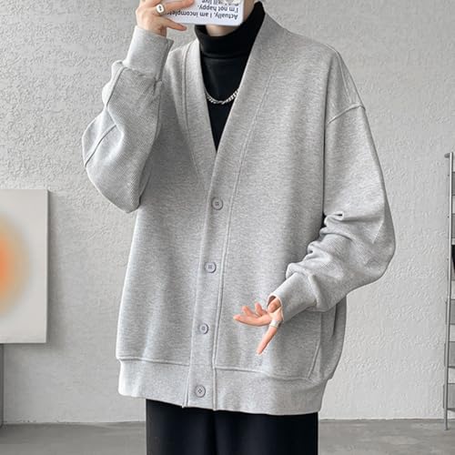 ODFMCE カーディガン メンズ 秋 ｖネック 無地 おしゃれ ゆったり ビジネス カジュアル 大きいサイズ の商品画像 1