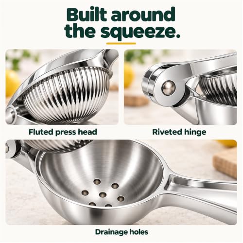 Lemon Squeezer, 304 Stainless Steel Manual Citrus Juicer - image 6