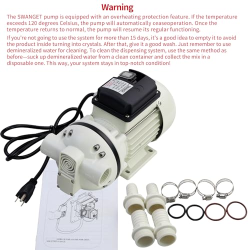 Image of AC 110V-120V DEF Transfer Pump for Diesel Exhaust Fluid (DEF) Drum Compatible American Plug, Diaphragm Irrigation Self priming Electric water pump 10.6 GPM 23PSI,14.3lb, Lift 11m,Power 350W