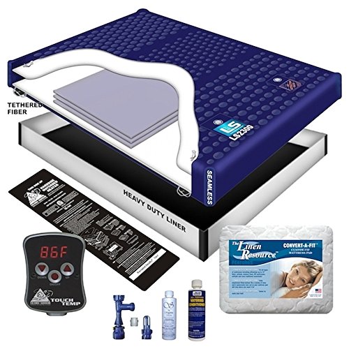70% WAVELESS WATERBED Mattress/Liner/Digital Heater/PAD/Fill Drain/Conditioner KIT (California King 72x84 1L2P1)