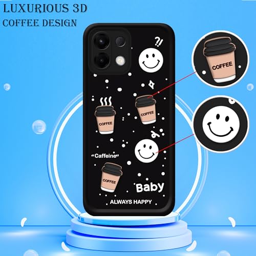 Image of amazon basics Back Case Cover Compatible for Oppo K13 5G | Cute Fun Cartoon 3D Ball | Coffee Silicone Case | Camera Protection | Body Protection | Shock Proof | Color Black