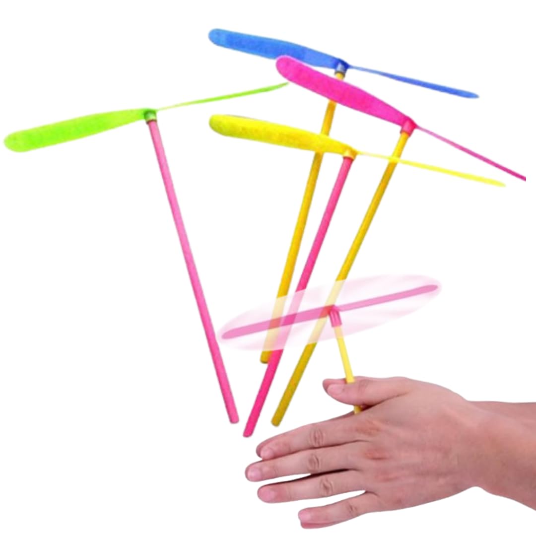 Dragonfly Propeller Outdoor Flying Helicopter Fun Toy for Kids | Hand Rub Air Flyers Anti Stress Toy - 10 Pack (B09BM5CPRW) Amazon Price History, Amazon Price Tracker