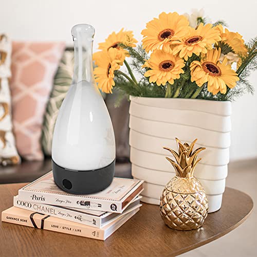 Modirnation 'Anna' Modern Table Lamp, Partable Wireless Bottle Led Light, Dimming Touch Control Switch, Usb Rechargeable, Stylish Light For Home, Office, Hotel And Restaurant (White) #TOP1