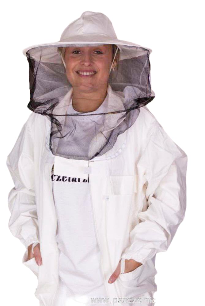 Imkerjacke – Imkeranzug mit Reißverschluss – mit Atemnetz – atmungsaktiv – Imkerei – Bienen – Insekten – Schutzkleidung mit Hut – Schutzkleidung für Imker – Größe 5XL