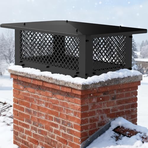 Chimney Cap 13x24 Rectangular Cover: All Weather Easy Assembly Fireplace