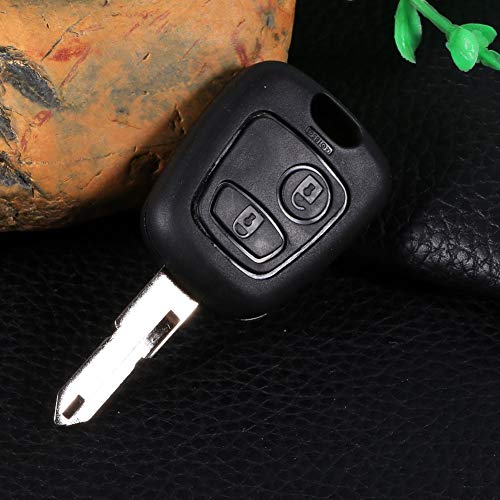 Image of Replacement 2-Button Key Fob Shell Case for Peugeot 206 - Uncut Blank Remote Housing, Compatible with 207 306 307, No Programming Required