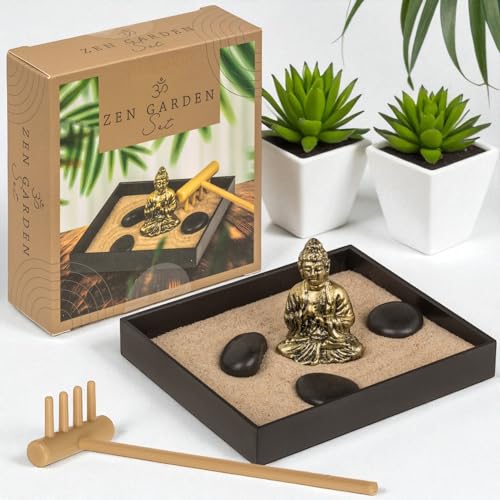 Il tuo spazio per il silenzio. Che si tratti di ufficio, soggiorno o studio, il giardino Mini zen crea una piccola oasi di equilibrio e ispirazione