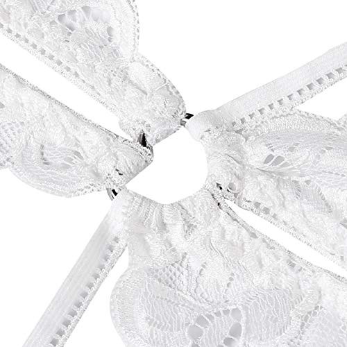 Image of Donnalla Women's Deep V Lace Teddy One Piece Lingerie Cutout Strappy Lingerie